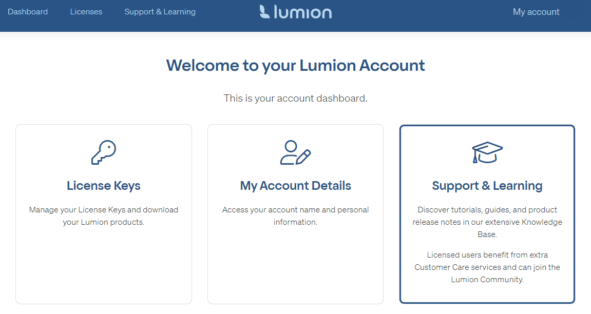 Lumion Account - Dashboard _SupportLearning.png