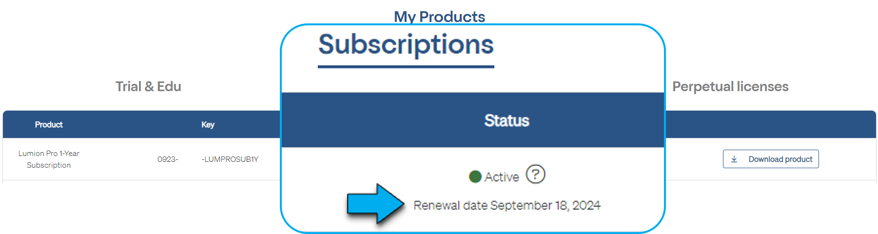 Lumion account - status Active with the Expiry date _mag.png