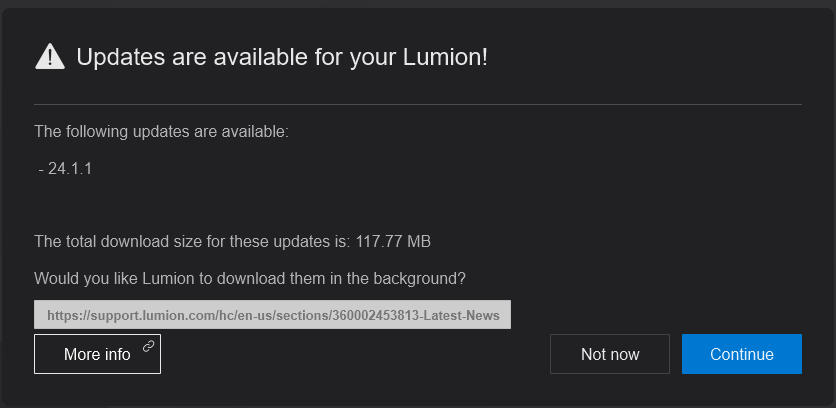 In Lumion - Whats New in version _Updating More Info button.png