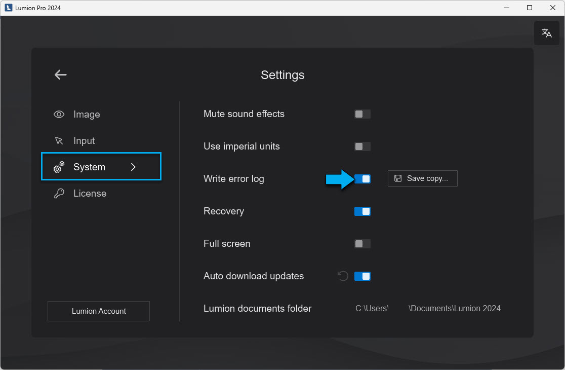 Settings - System - Write Error log btn.jpg