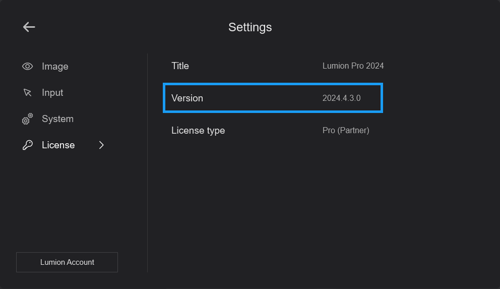 Settings - License - Version.png