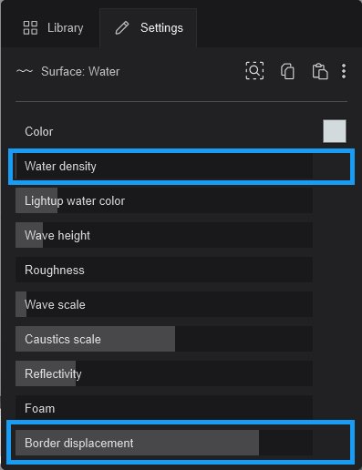 WaterMaterial in Lumion 2024 - only Border Displacement no longer in L25.png