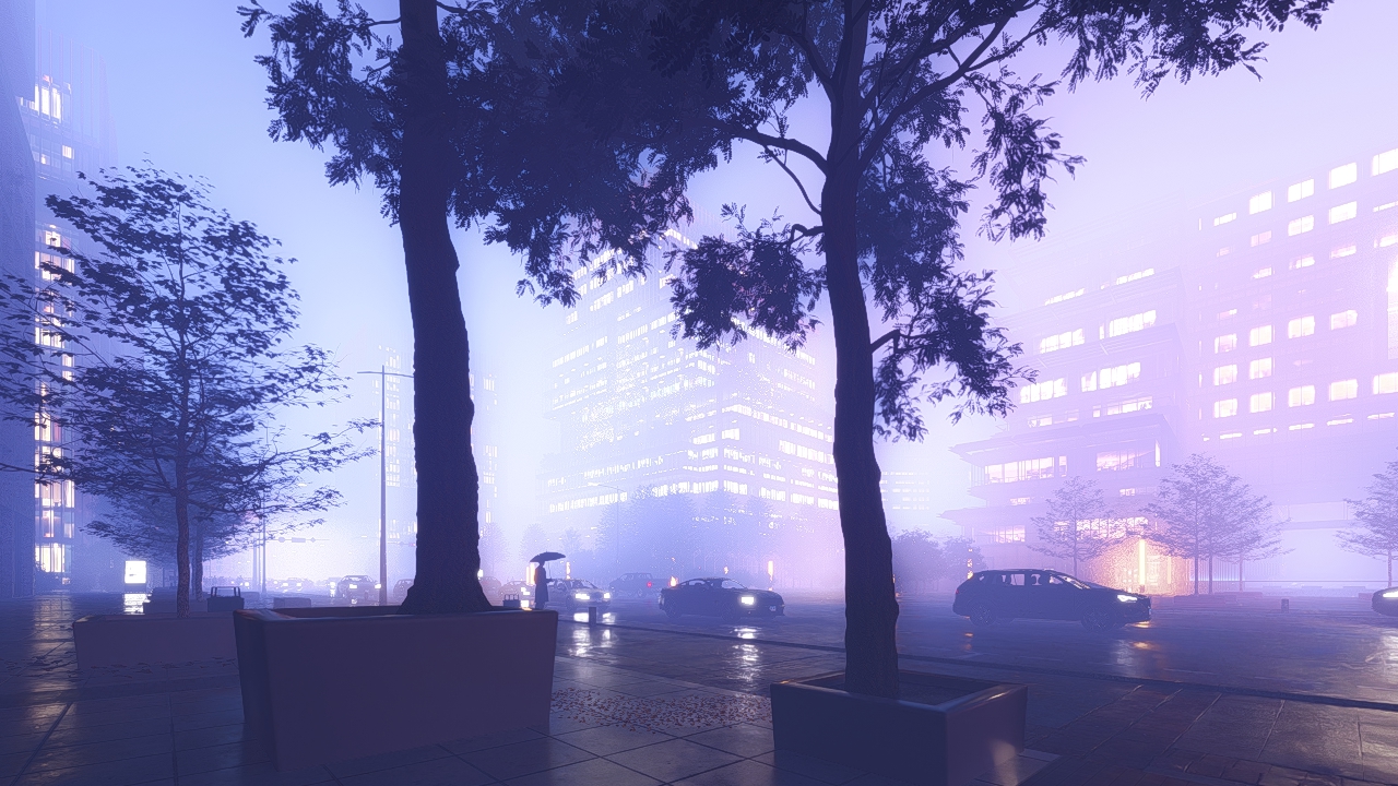 Volumetric Fog Effect _StreetScape Views_P1 StreetView with trees and Fog _RT-S128B5.jpg