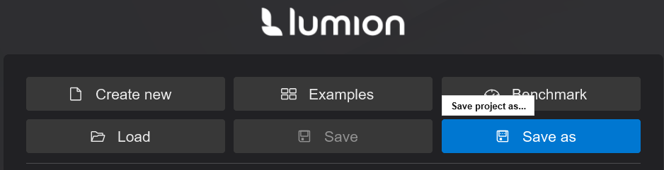 Lumion 2025 requires a SaveAs - Home-SaveAs.png