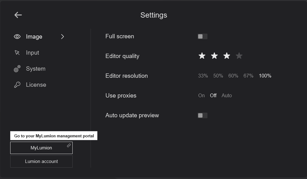 MyLumion _25.1 Management portal button moved to Settings.png