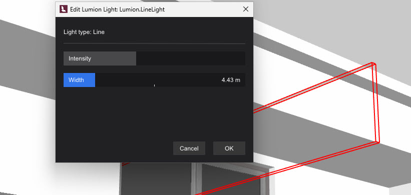LView Toolbar - Lights Create LineLight in upper balcony 2. placedandEdit.jpg