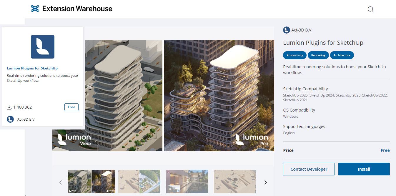 LumionView - Extension via ExtensionWarehouse-Install direct.jpg